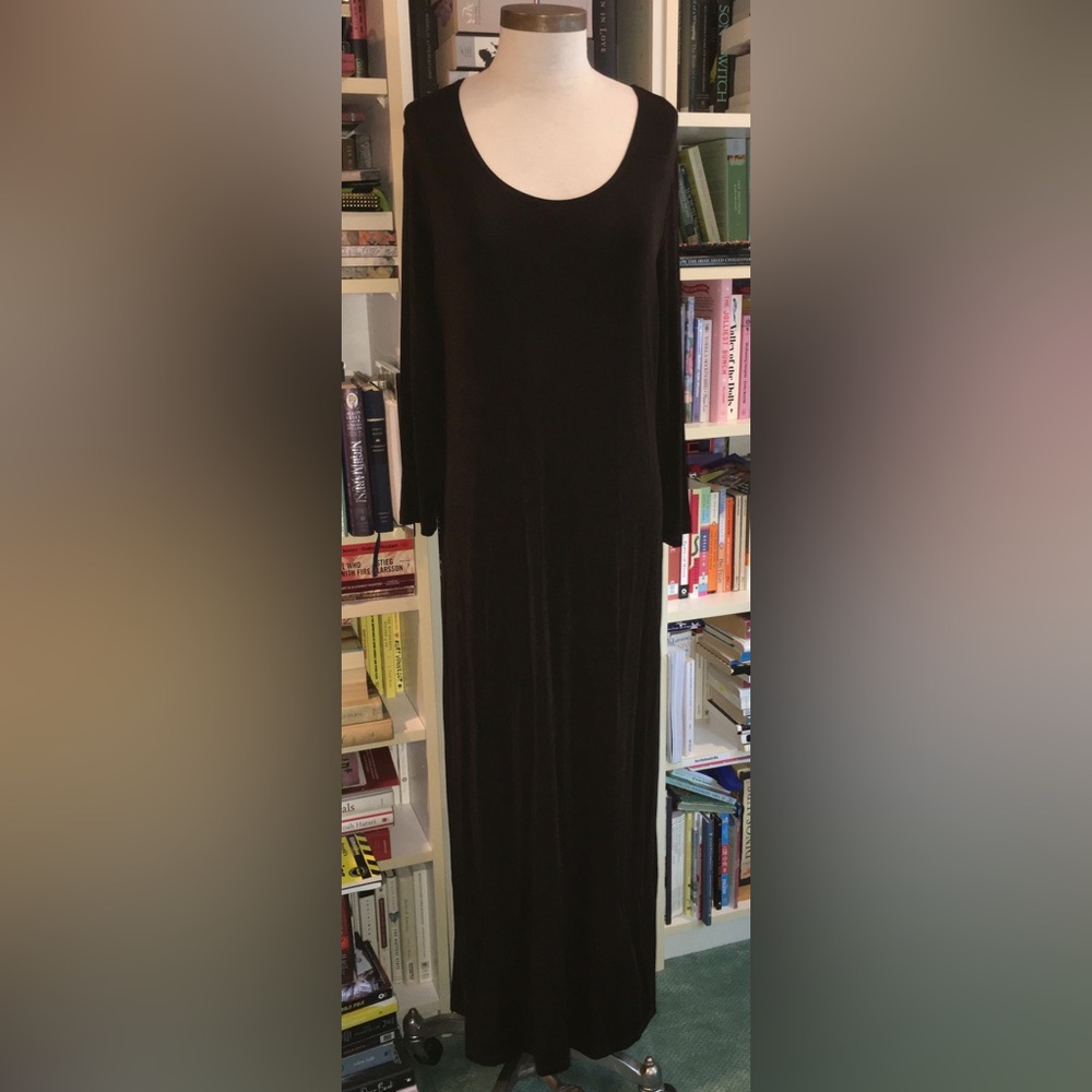 Slinky Brand Chocolate Brown Maxi Dress